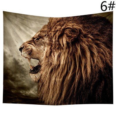 Creative 3D Printed Lion Pattern Tapestry Fashion Animal Wall Hanging Home Decor   263189089434